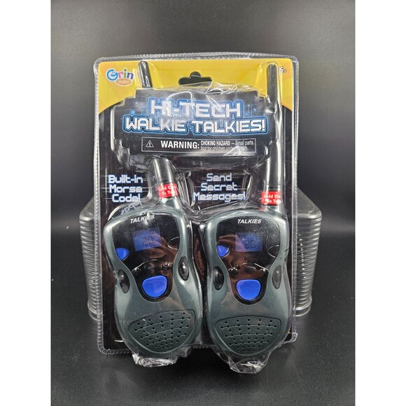 Grin Studios Hi-Tech Walkie Talkies 2 Pack Kids Communication Toy Set - Picture 1 of 4